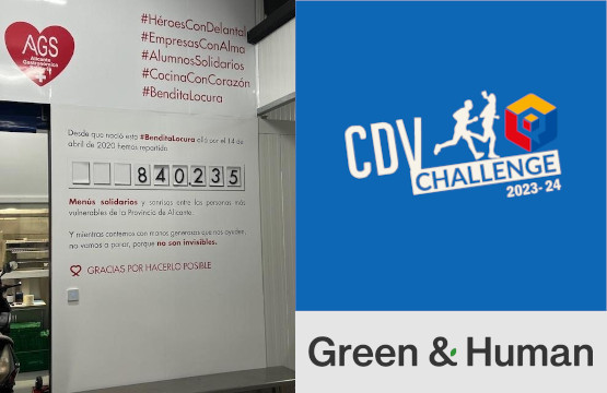 Acción solidaria de CDV con Asociación Gastronómica Solidaria, CDV Challenge y Green & Human